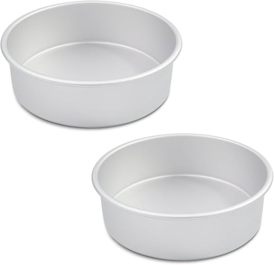 9 x 3 Inch Round Cake Pans Set of 2, Aluminum Round Cake Tin, Baking Cake Pan for Wedding, Party, Family Occasions, Chocolate, Bread. (Round, 9×3 Round Cake Pan, Set of 2)