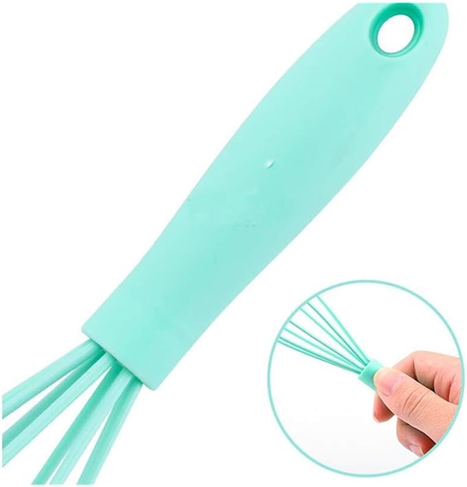 Silicone Whisk 5 Pcs Colorful Kitchen Mini Silicone Whisks,Whisk Set Egg Beater for Blending Whisking Beating Stirring Cooking Baking