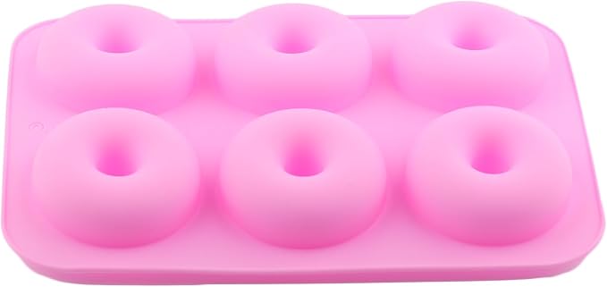 6 Cavity Donut Silicone Chocolate Molds Doughnut Pan Mold For Chocolate Candy Set Of 2
