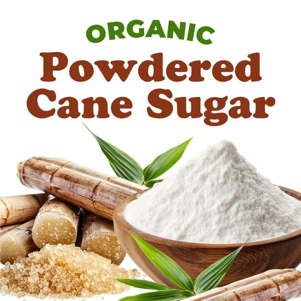 Food to Live Organic Powdered Cane Sugar, 8 Ounces – Raw Natural Sweetener. Great for Baking, Cooking and Beverages. Non-GMO, Vegan, Bulk