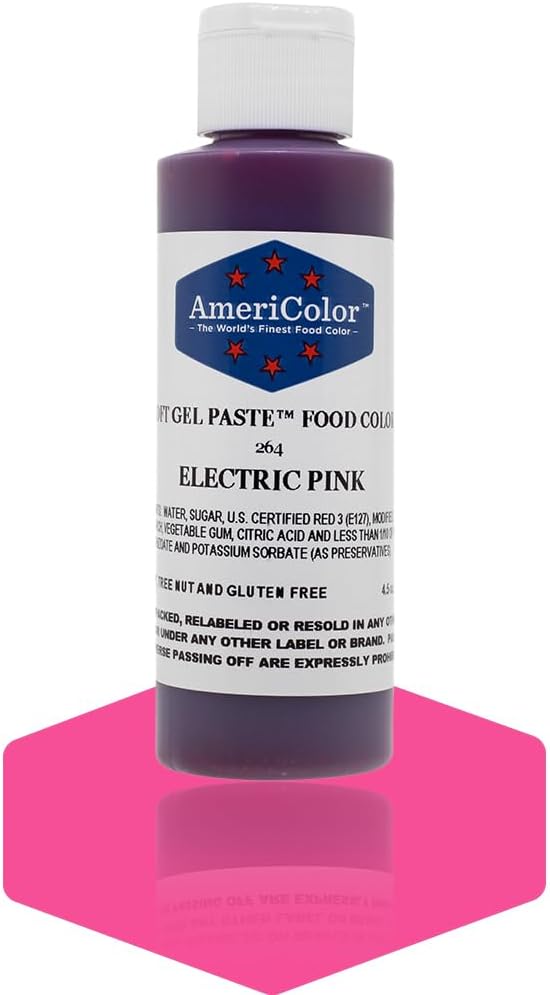 Americolor Soft Gel Paste Food Color, 4.5-Ounce, Electric Pink