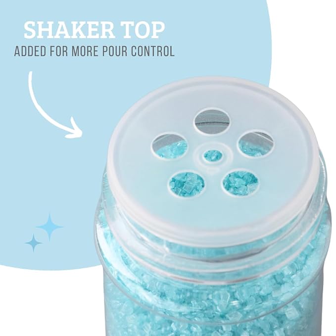 Sweets Indeed Blue Sugar Sprinkles, Edible Baby Blue Sugar Crystals, Perfect for Cake Decorations, Baking, Ice Cream, Cookies, Cupcake Topper (Baby Blue Sugar)