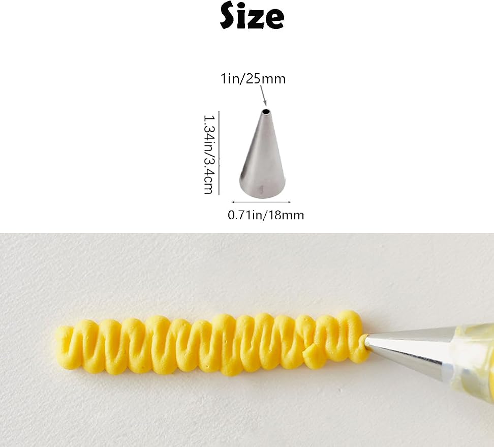 Round Piping Tip #4,Small Decorating Tip #4 for Dots,Figure Piping