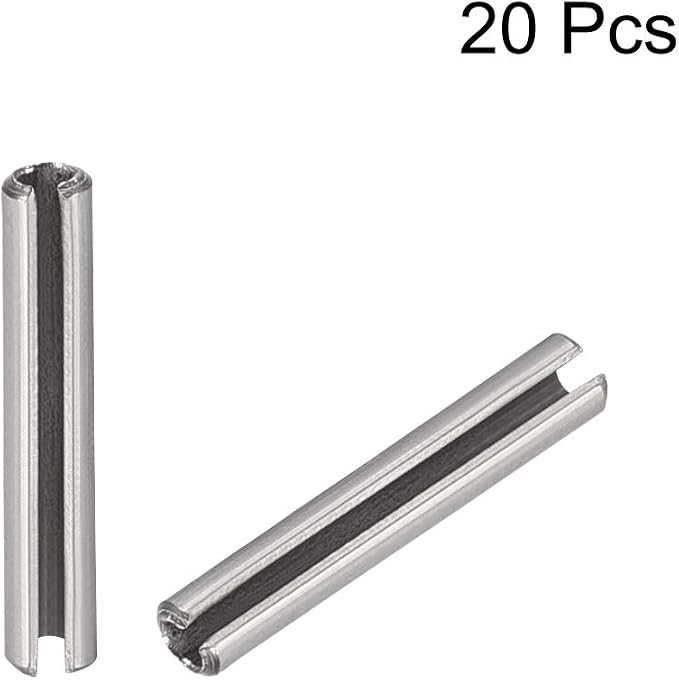 uxcell Slotted Spring Pin - M1.5 x 14mm 304 Stainless Steel Split Spring Roll Dowel Pins Plain Finish 20Pcs