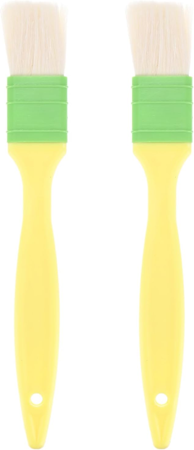 M METERXITY 2-Pack Pastry Brush, Wool Basting Baking BBQ Oil Brush for Cooking/Barbecue/Kitchen [1.2"]