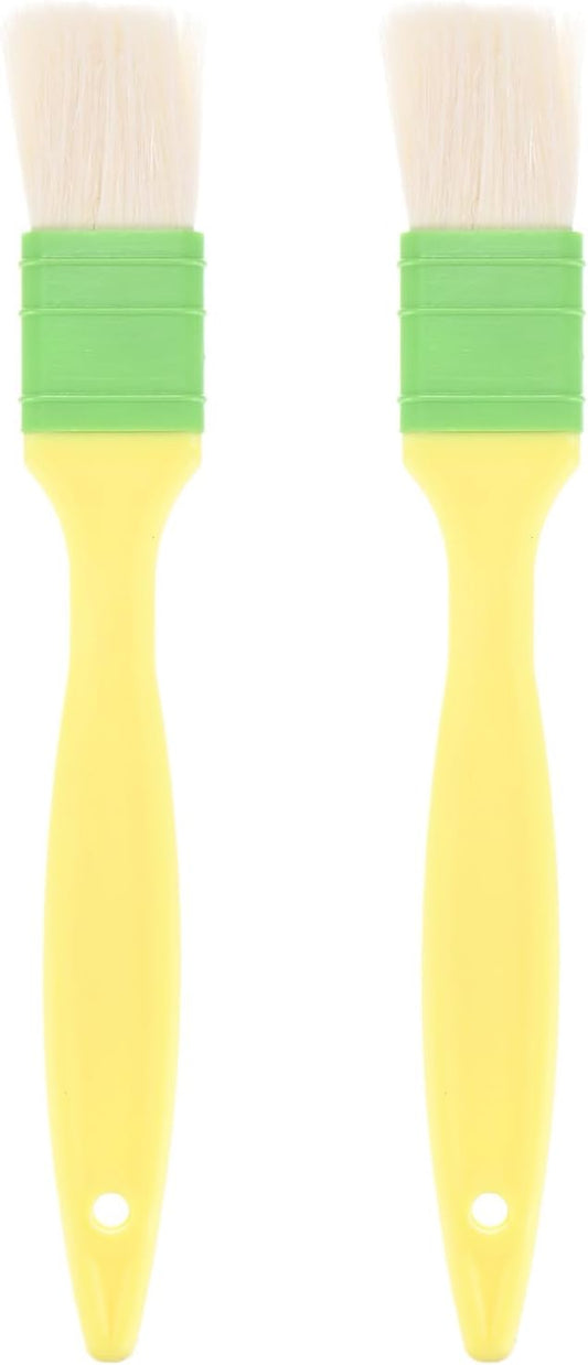 M METERXITY 2-Pack Pastry Brush, Wool Basting Baking BBQ Oil Brush for Cooking/Barbecue/Kitchen [1.2"]