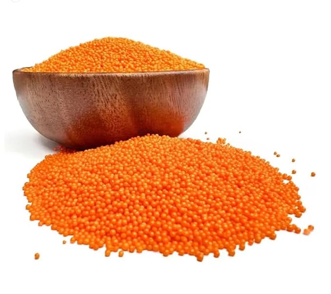 NY Spice Shop Orange Nonpareils - 3 Pound Colorful Candy Sprinkles - Orange Nonpareil Candies - Candy Sprinkles for Decorating Cupcakes, Cookies, Cakes, Chocolates and Desserts