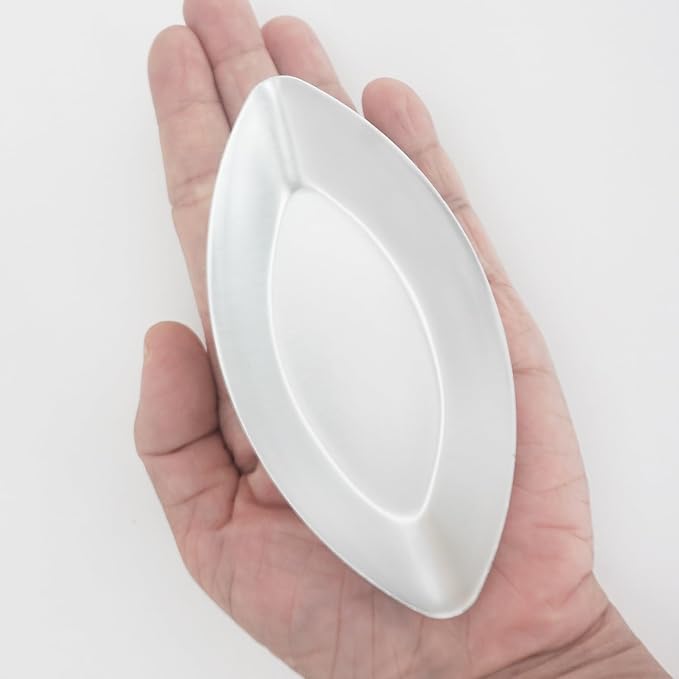 Oval Tart Molds, Aluminum Boat Shape Tart Pans, Canoe Tartlet Tins Bakware Tool for Tarts, Pie, Quiches - 10Pcs, Silver