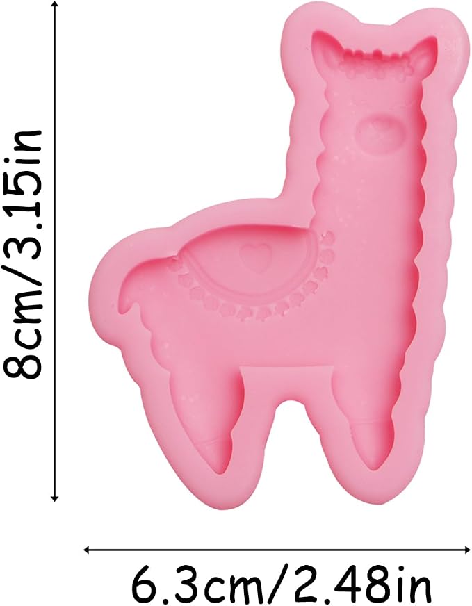 Llama Fondant Mold 2 Pcs, Alpaca Cactus Silicone Molds for Chocolate Cake Decoration Candy Cupcake Topper Cake Polymer Clay Crafts Epoxy Resin