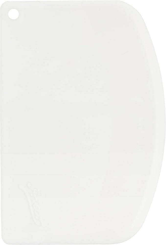 Ateco 1303 Bowl Scraper Set, Flexible Food-safe Plastic, White, 6-Pieces (Pack of 2)