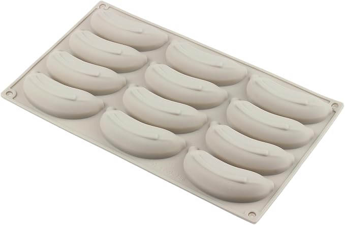 12 Cavity Banana Silicone Chocolate Molds For Candy Chocolate Cake Decoration