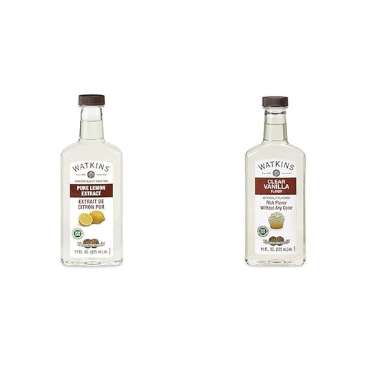 Watkins Pure Lemon Extract (11 oz.) and Watkins Clear Vanilla Flavor (11 fl. oz.)
