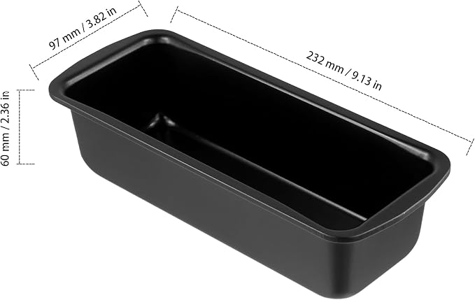Loaf Pan, 9x4 Inch Set of 5 Rectangular Baking Bread Loaf Pan with Easy Clean Non-Stick for Lasagna, Meatloaf Breads, Cake, Sandwich