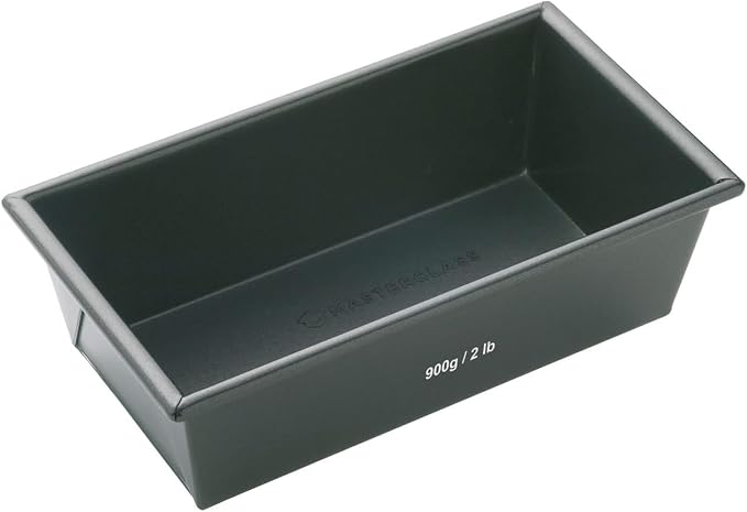 MasterClass KCMCHB20 2 lb Loaf Tin with PFOA Non Stick, Robust 1 mm Carbon Steel, 21 x 11 cm Bread Pan, Grey