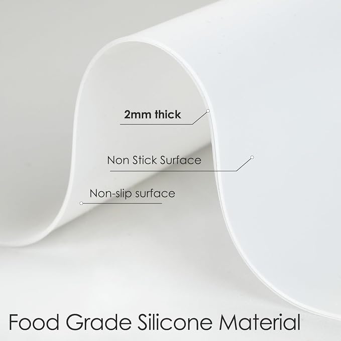 2mm Thick Extra Large Silicone Mat For Kitchen Counter 39.4"x23.6" Silicone Table Mat For Resin Workbench Mat Heat Resistant Mat Coffee Bar Mats, Translucent Extra Large Quartz Countertop Protector
