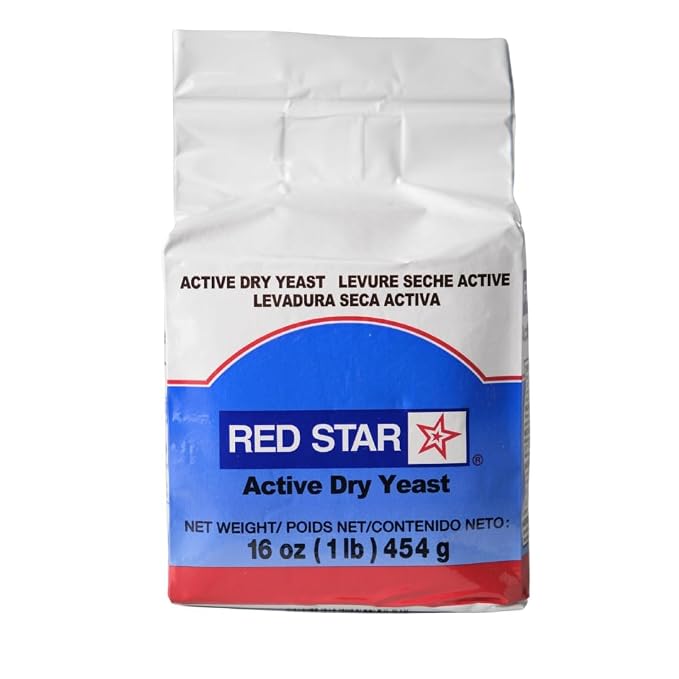 Red Star Active Dry Yeast, 16 oz (1 Pound) | 20 Pack Bulk Case | Vacuum Sealed Traditional Baker's Yeast for Bread Making, Pizza Crusts, & Commercial Kitchens | Non-GMO, Gluten-Free and Vegan