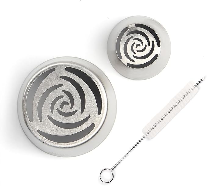14 PCS Russian Piping Tips Set,Stainless Steel Icing Nozzles for Cake Decorating, Cream Flower Bouquet DIY Cookies, Desserts Baking Tools 1 XXL, 1 XL, 1 Medium Leaf, 10 Piping Bags, 1 Brush