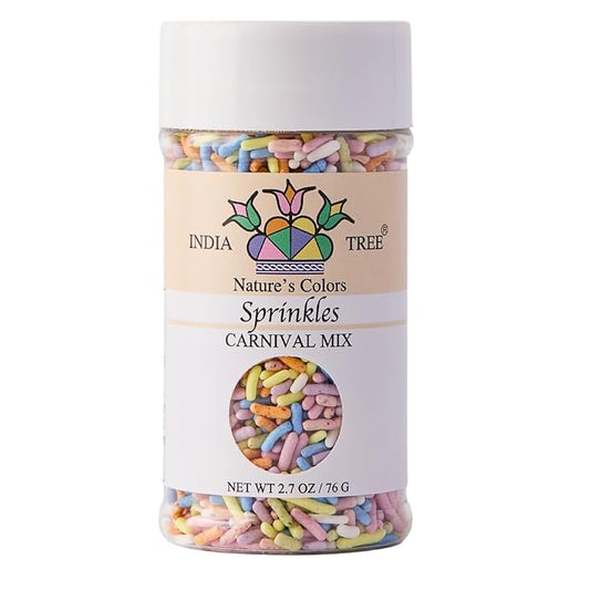 India Tree Nature’s Colors Carnival Sprinkles, 2.7 oz Jar