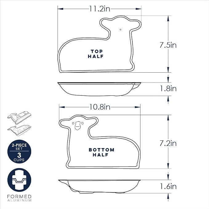Nordic Ware 3D Lamb Cake Pan (Pack of 6)