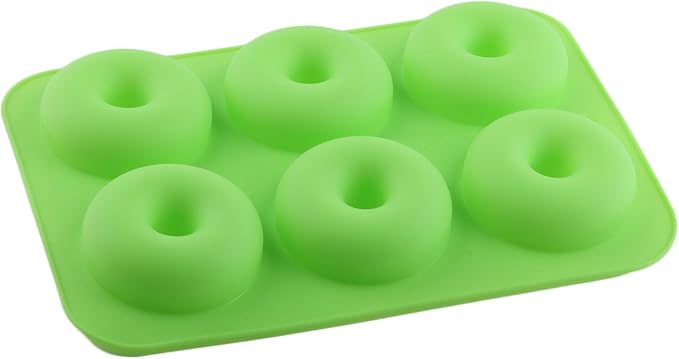 6 Cavity Donut Silicone Chocolate Molds Doughnut Pan Mold For Chocolate Candy Set Of 2