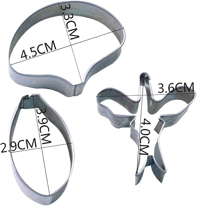 3pcs/set Butterfly Orchid Sugar Flower Cutter Set Fondant Cake Sugarcraft Decorating Tools-Small