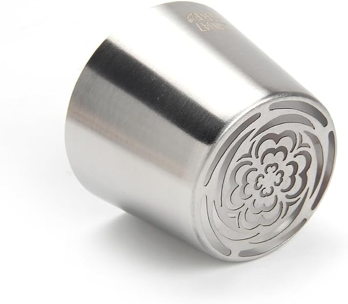 1 Pcs Stainless Steel Extra Large Russian Tulip Flower Icing Tip, Pastry Frosting Piping Nozzle for Marshmallow Bouquet, Cake Decorating Piping Tip, Baking Tools for Cookies Cupcake Decoration, Silver