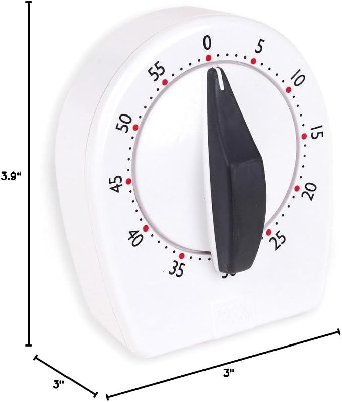 GoodCook Everyday Deluxe Long Ring Precision Timer, White