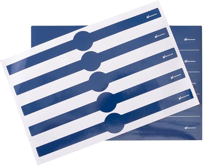 Restaurantware-Chef 101 12 x 1.5 Inch Packaging Bands, 100 Self-Adhering Belly Bands - Disposable, Strong, Blue Paper Label Stickers, For Packaging Supplies, Keeps Take Out Containers Sealed
