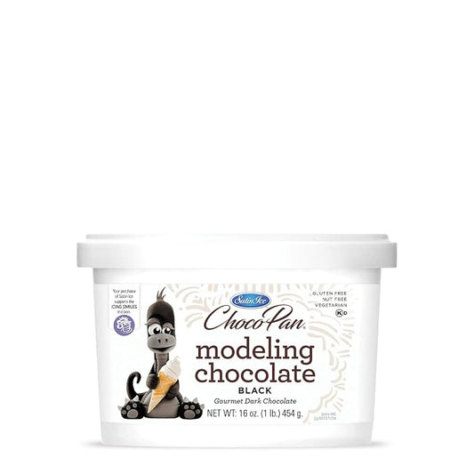 Satin Ice ChocoPan Black Modeling Chocolate (1 Pound) For Cake Decorating