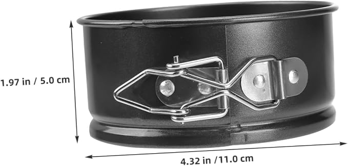 BESPORTBLE 4pcs Mini Round Cake Tins with Spring Latch Leakproof Seal Nonstick Steel Baking Pans for Cheesecake Quiche Pies and Tarts Easy Release and Cleaning for Home Bakers