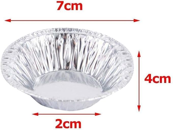 50PCS Silver Mini Pie Tins, Round Tart Pie Foil Pans, Aluminum Foil Tart Pans