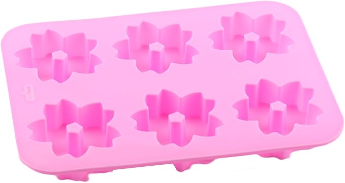 6 Cavity Sakura Flower Silicone Chocolate Molds Cherry Blossom Mold For Chocolate Hard Candy Set Of 2