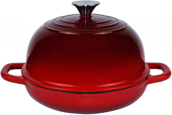 Dutch Oven for Bread Baking Bread Oven for Sourdough Bread Baking, Enameled Cast Iron Dutch Oven Pot with Lid 5 qt Cast Iron Bread Pan, Red