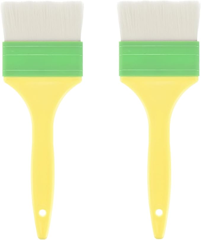 M METERXITY 2-Pack Pastry Brush, Wool Basting Baking BBQ Oil Brush for Cooking/Barbecue/Kitchen [3"]