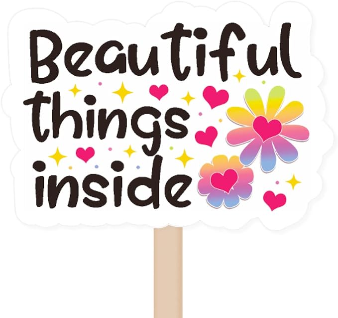 Small Business Surprise Stickers, Beautiful Things Inside Paster, Retailers Order Paster Self-Adhesive Stickers for Packages Handmade Gift Box, 500 PCS