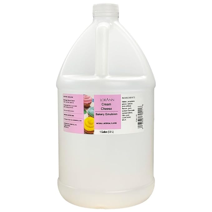 LorAnn Oils Cream Cheese Bakery Emulsion: True Essence, Ideal for Boosting Fruit Tones in Cakes, Cookies & Desserts, Gluten-Free, Keto-Friendly, Extract Substitute Essential for Your Kitchen