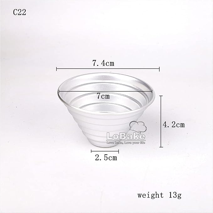 10pcs per lot Various Design Fluted Edge Wavy Flower Cup Boat Round Shape Aluminium Tart Mould Jelly Pudding Cup Cupcake Mold Baking (C22)