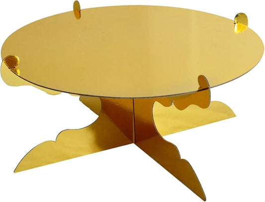 12 inch One Tier Cardboard Cupcake Stands & Cake Stands for Party (1, Gold)