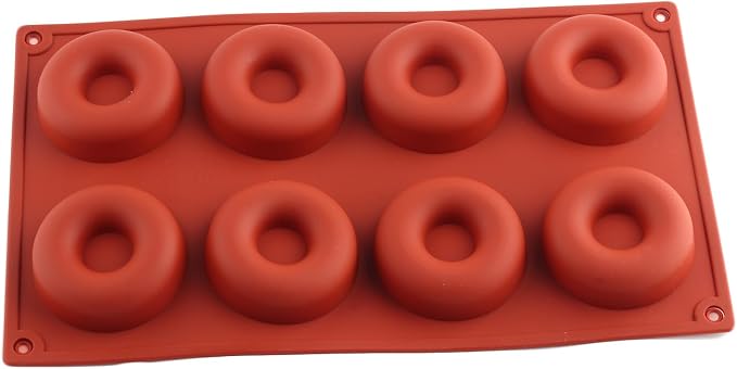 8 Cavity Donut Silicone Candy Molds Doughnut Pan Baking Mold Set of 2