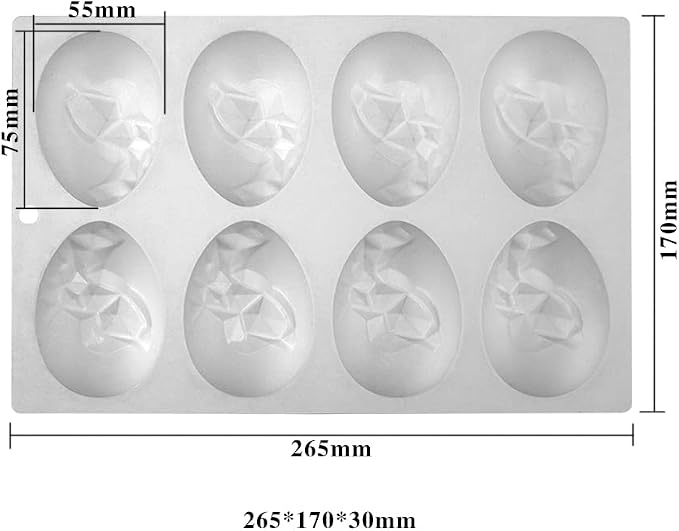 Mostsom Silicone Egg Molds for Chocolate - Easter Party Chocolate Fondant Candy Jelly Dome Mousse Cake Topper Making