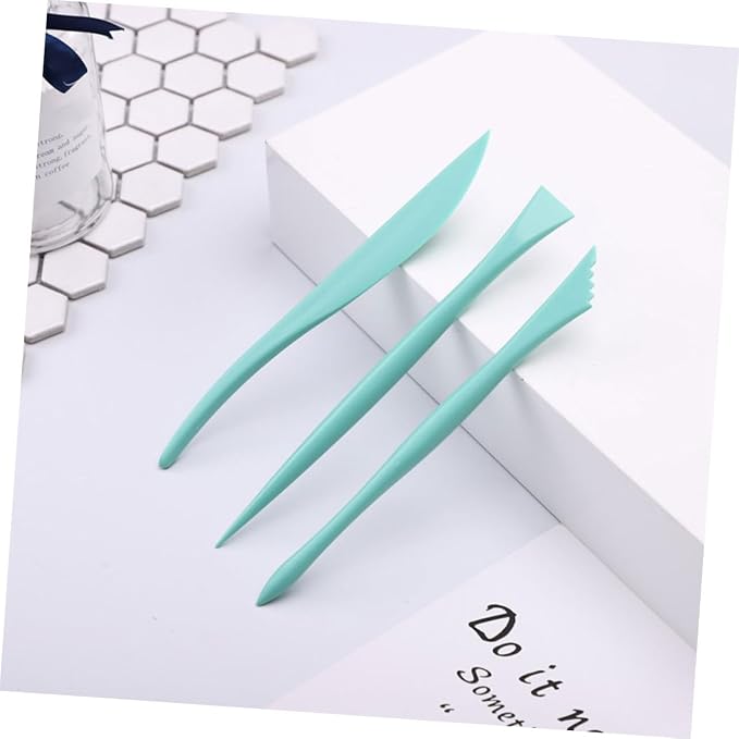 Ciieeo 2sets Fondant Modeling Tool Set Cake Decorating Kit for Sculpting and Baking for Home Bakers and Professionals Green Material