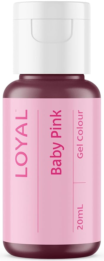 Loyal Gel Food Coloring | Vibrant Color for Buttercream, Fondant, Royal Icing, Gum Paste, Marzipan and Cake Batter | Gel-Based Concentrated Food Dye - 20ml Baby Pink