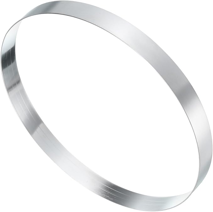 HARFINGTON Round Cake Ring 7.87 x 1 Inch Seamless Stainless Steel Pastry Mousse Dessert Ring Mirror Coating for Baking Cooking English Muffins Crumpet Making Tool