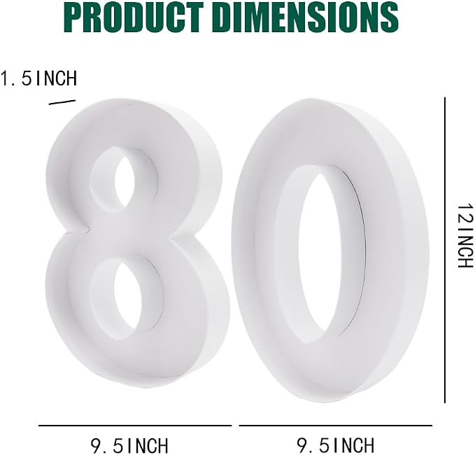 12inch Cardboard Number Fillable Food Tray Box for Charcuterie, Cupcake Arrangement, Birthday Anniversary (White, 80)