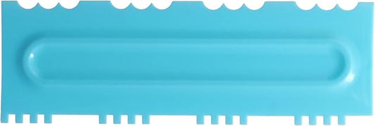 DIY Cream Scraper Combs, Cake Decorating Tool, Fondant Cake Pattern Modeling Kit with 12 Scrapers, Food Plastic Icing Smoother for Home Kitchen Bakery, Blue (Single (randomly issued))