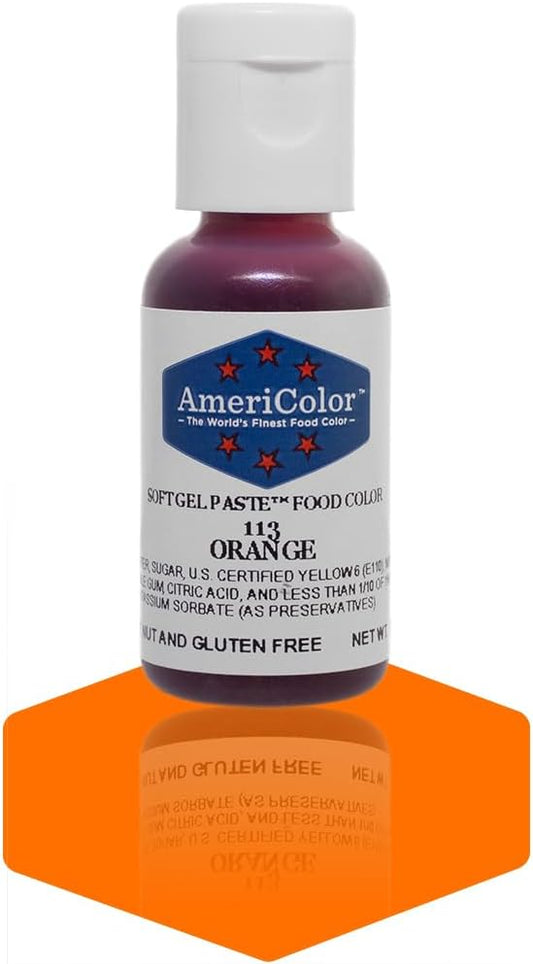 Americolor Soft Gel Paste Food Coloring, Orange, .75 oz