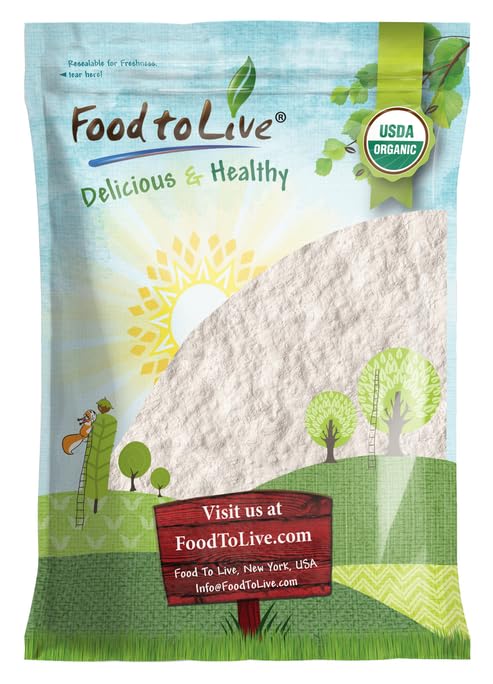 Food to Live Organic All Purpose Einkorn Flour, 8 Pounds - Italian Ancient Grain White Flour for Bread, Pizza, Pasta and Everyday Baking. Non-GMO, Vegan, Kosher, Bulk