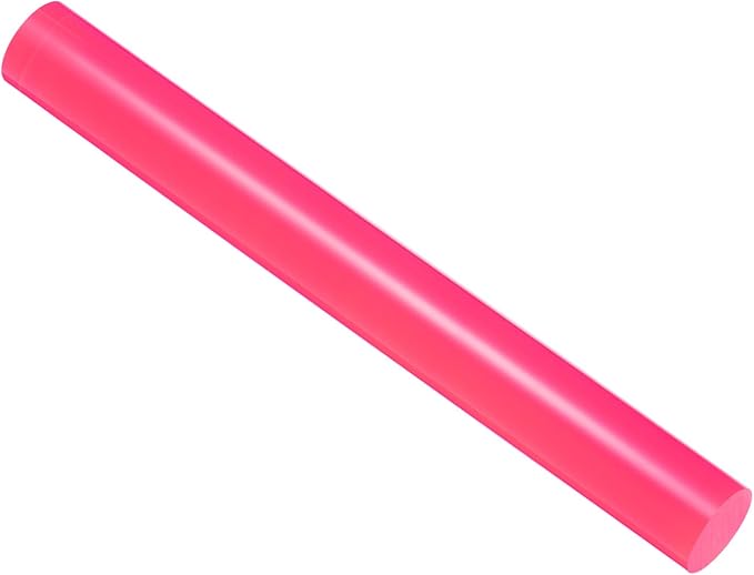 Acrylic Clay Roller, 9 Inch Length 1 Inch Dia., Acrylic Non-Stick Rolling Pin Roller Rose Red - (Applications: for Shaping Sculpting)