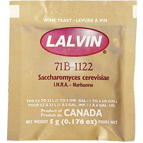 2x Lalvin 71B-1122 Nouveau Style Wine Yeast 5g Homebrew Wine Making 4.5L-23L