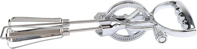 Hand Crank Kitchen Mixer Stainless Steel Manual Mixing Tool Adjustable Speed Easy Clean Large Small Size For Eggs Dough Cream Baking Cooking(large)